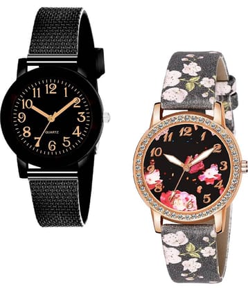 Cosmic - Multicolor PU Analog Couple's Watch