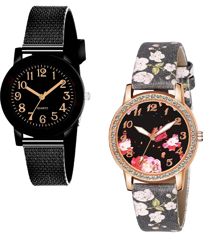 Cosmic - Multicolor PU Analog Couple's Watch