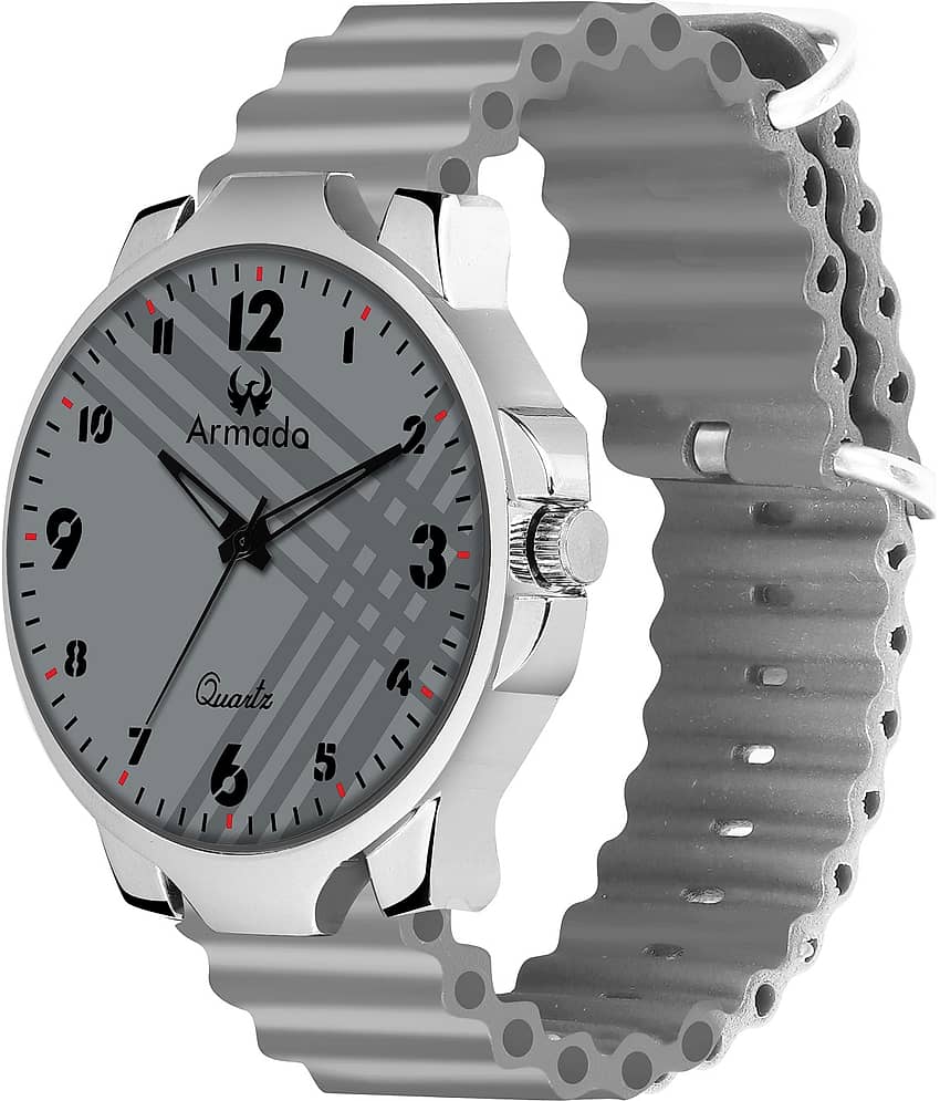 Armado Light Grey Silicon Analog Men's Watch