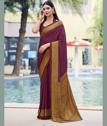 Satrani Silk Printed Saree With Unstitched Blouse Piece ( Teal )