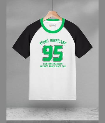 HELLCAT Trendy Cotton Blend Raglan Sleeve Tshirt for Boys | Kids Graphic Tees for Boys 3-16 Years | Stylish & Comfortable Tshirt Black3
