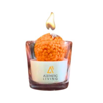 Festive Motichoor Laddoo Soywax Candle (Jasmine)- 75 G Scent Jasmine Festive Motichoor Laddoo Soywax Candle (Jasmine)- 75 G Scent Jasmine