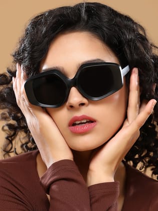 The Chonky-Matte Rectangular Sunglass - Midnight Black-Sunglass