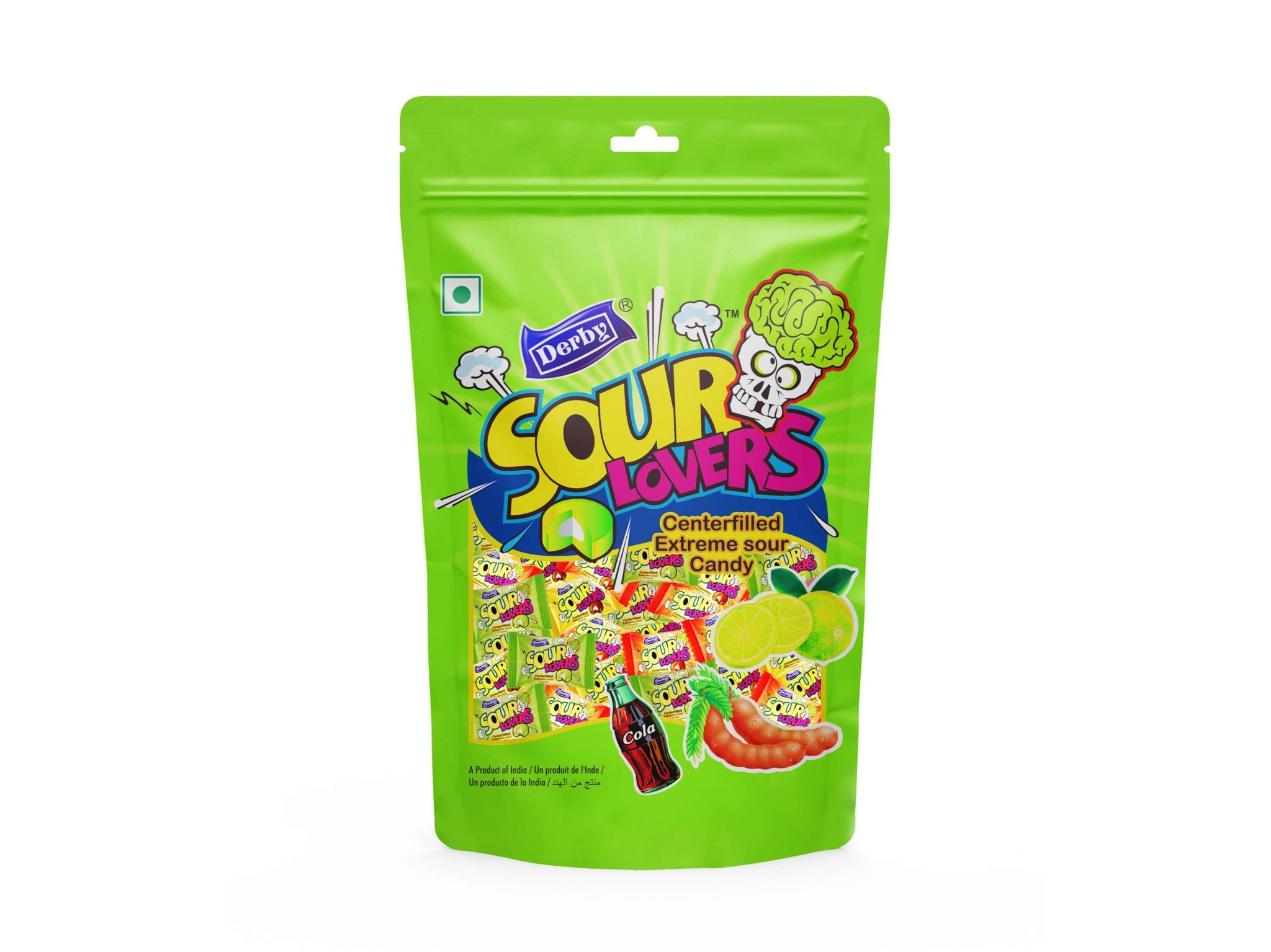 Derby Sour Lover Candy Standy Pouch 50Pcs - Pack Of 6