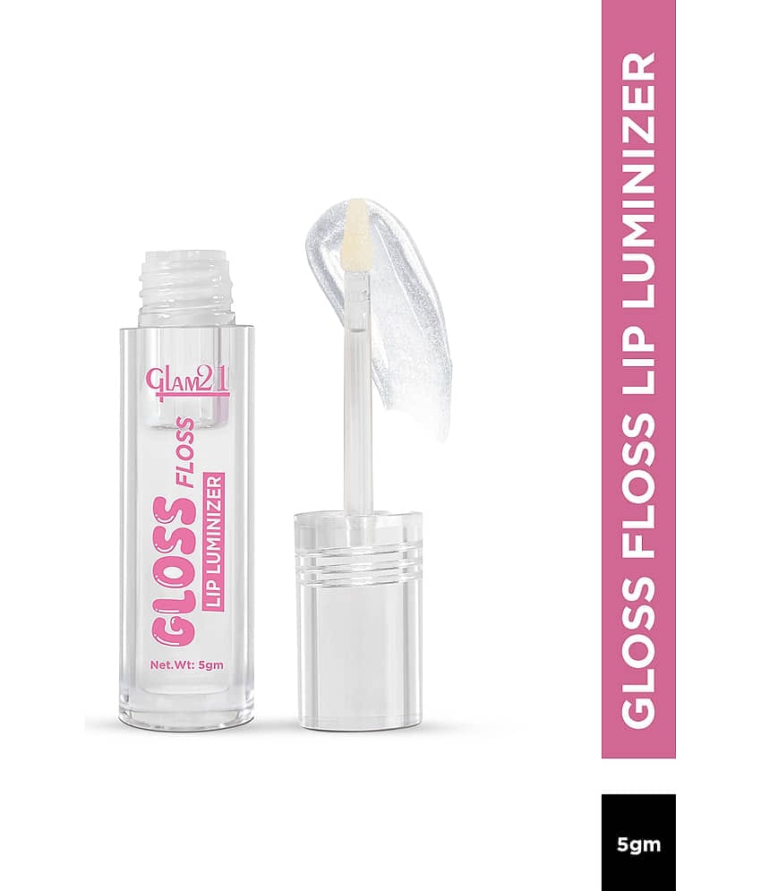 Glam21 Gloss Floss Lip Luminizer|Non-Sticky| Hydrating| Lightweight | Lip Gloss 5 G, Transparent