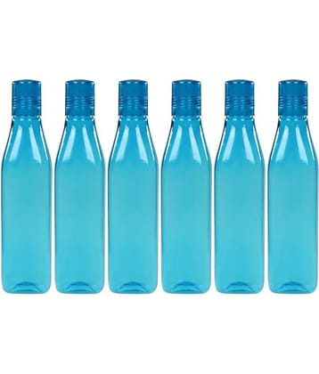 PearlPet Congo-1000ML-BLUE-6PCS Blue Plastic Water Bottle 1000 mL ( Set of 6 )
