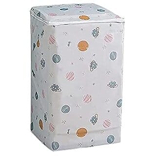 Washing Machine Cover Washer/Dryer Cover Sunscreen Dustproof Cover Load Washer Protection Waterproof Resistant Anti-aging Washing Machine DryerLid (Top Loading- 57x 56 x 84 cm Color/Design May Vary) 1 PCS