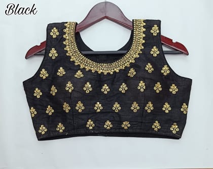 Chandrika Emborder Blouse-black
