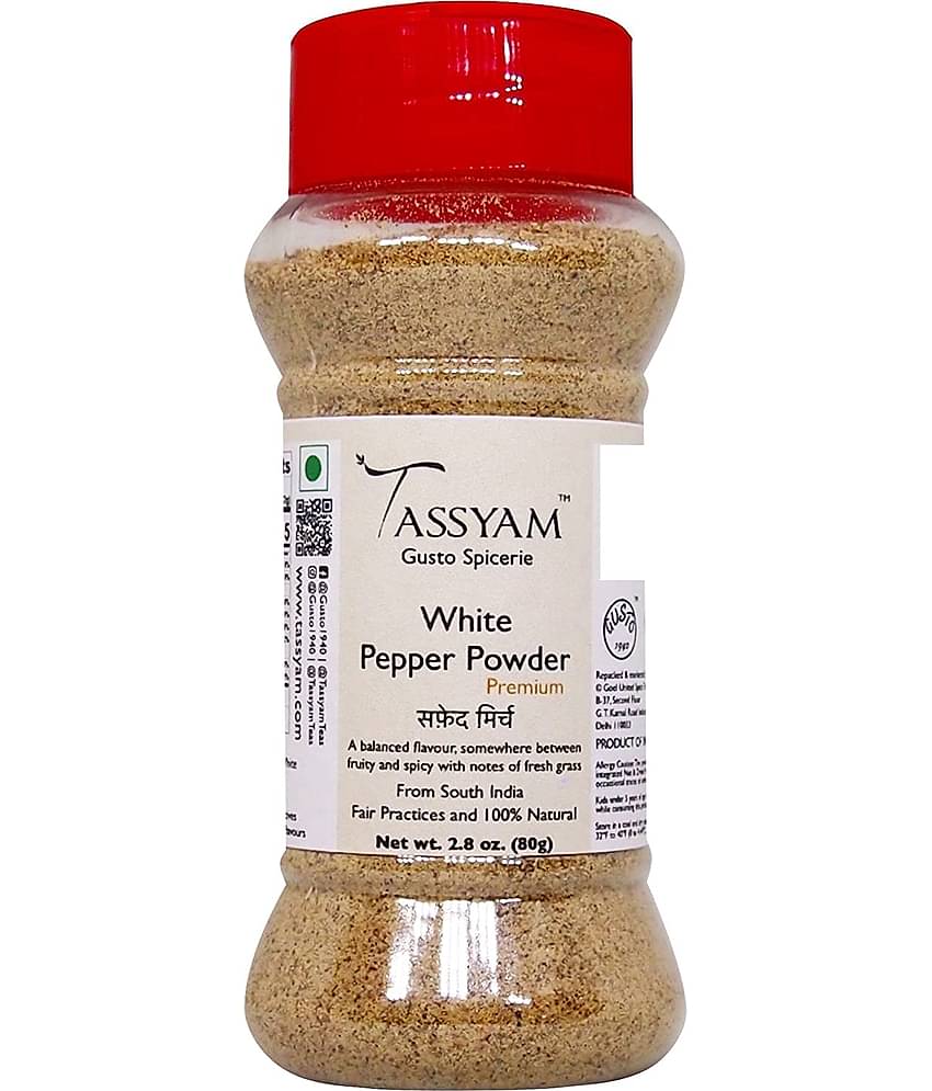 Tassyam - 80 gm Safed Mirch (White Pepper) (Pack of 1)