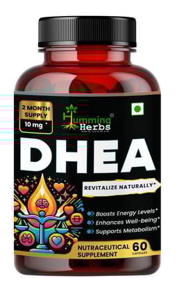 Humming Herbs DHEA 10mg Supplement - Micronized for Enhanced Absorption - Boosts Energy, Supports Metabolism & Promotes Well-being