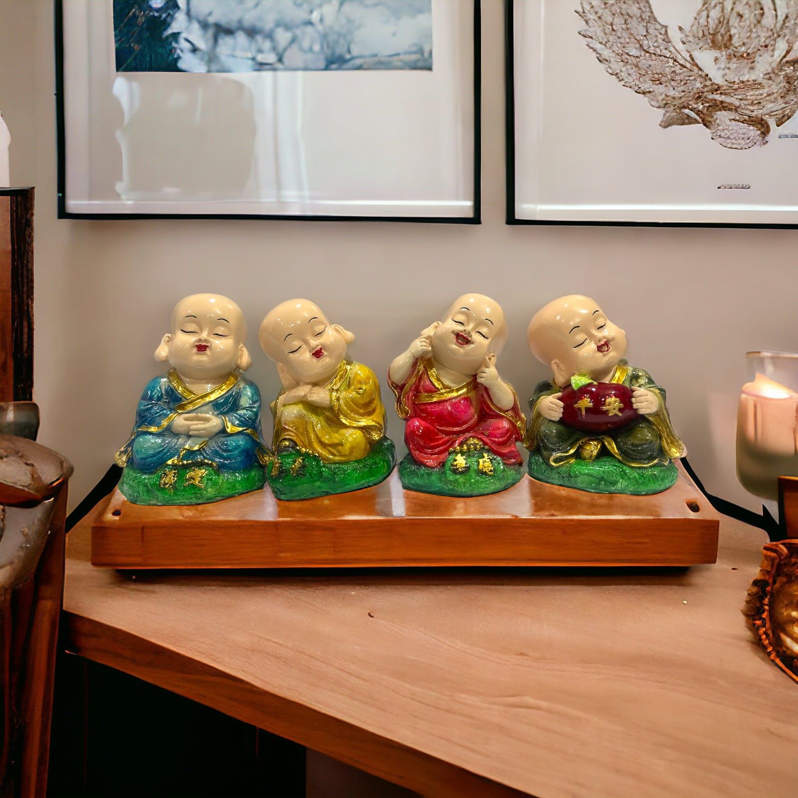 Polyresin Welcome Monk for Best for Home Office able-Poly Resin