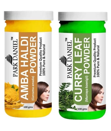 Park Daniel Amba Haldi and Curry Leaf Powder Deep Repair Hair Mask For Damaged Hair Pack of 2 of 100 Grams(200 Grams)