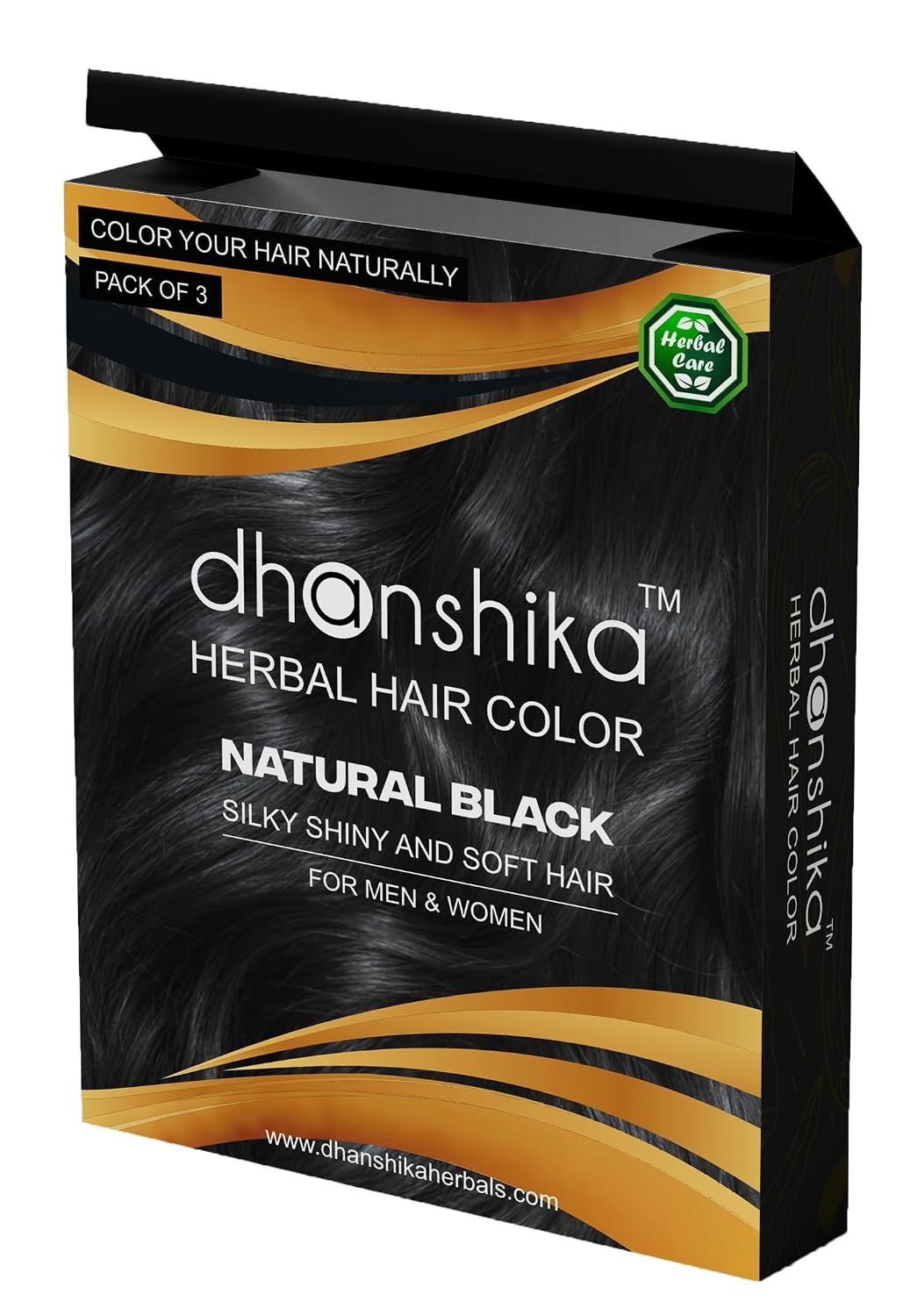 Dhanshika Natural Black Herbal Hair Color, Silky Shiny and Soft Hair, For Men & Women Dhanshika Natural Black Herbal Hair Color, Silky Shiny and Soft Hair, For Men & Women - Natural Black Hair / 45 g (Pack of 1)