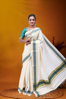 MK-2765.1 GOLD TISSUE SAREE 6.25 MTR