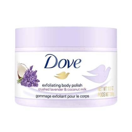 Dove Body Polish Crushed Lavender & Coconut Milk 298 gms Dove Body Polish Crushed Lavender & Coconut Milk 298 gms - Lavender / 298 g (Pack of 1)