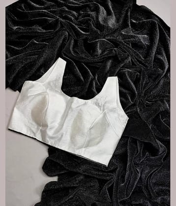 JULEE Shimmer Embellished Saree With Unstitched Blouse Piece ( LightGreen )