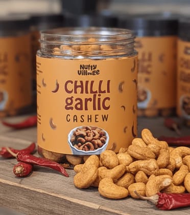 Nutty Village Chilli Garlic Cashew Air Roasted Snack 250 g