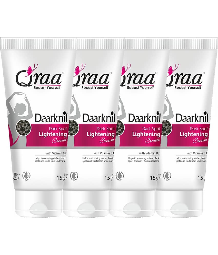 Qraa Daarknil Cream For Intimate Lightening,Dark Spots, Dark Underarms, Neck, Knees 60Gm Pack Of 4