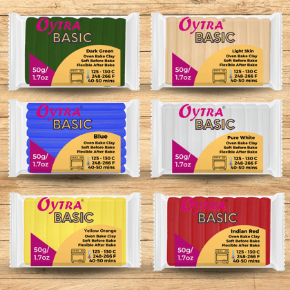 Oytra 6 Colors Polymer Clay Basic 50 Gram Each