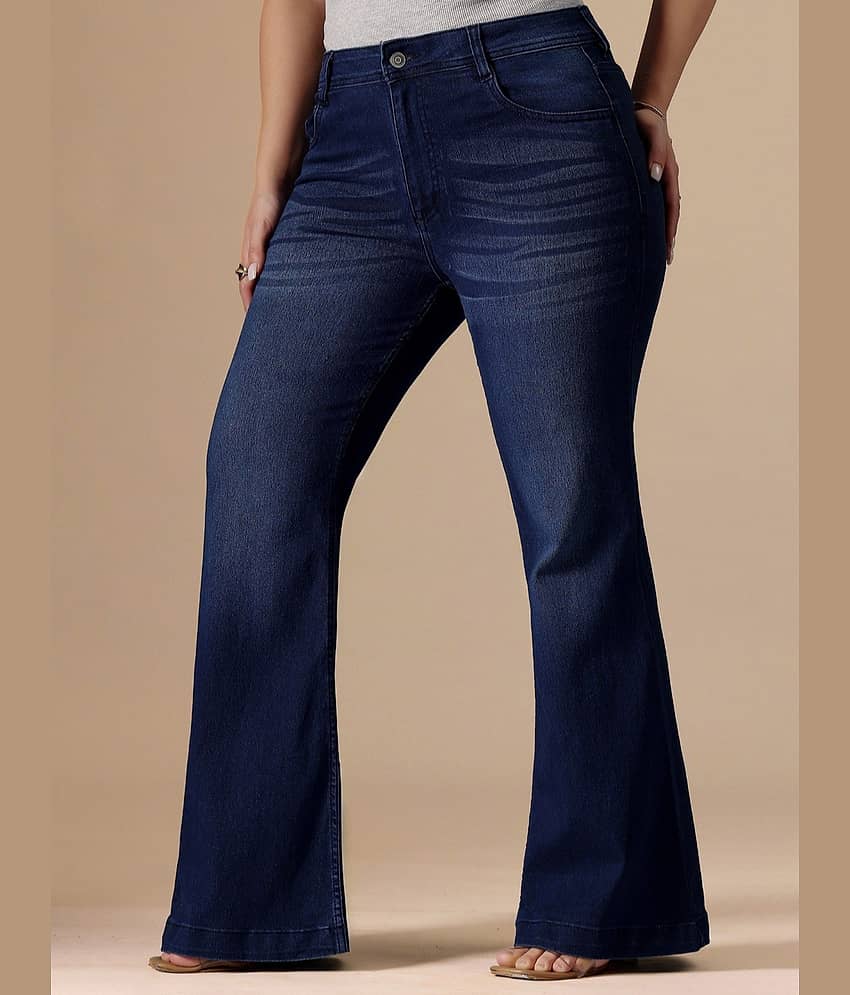 Gazal Fashions Women's Bootcut Mid-Rise Jeans ( Blue )
