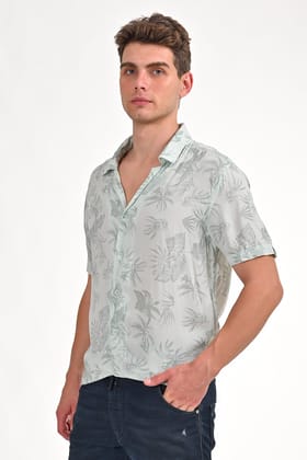 Rado - Cotton Printed Shirt - Green-XL-44 / GREEN