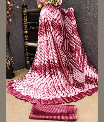 JIHANA FAB Georgette Printed Regular Saree With Unstitched Blouse Piece ( Multicolor )