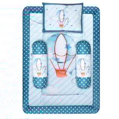 LOREM 3 Pillows & Rectangle Shape Cotton Baby Bed for 0-1 Year BB106-BB111