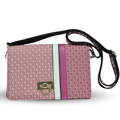 Stylish Sling Bag for Women and Girls Ideal for Travel Shopping and College Crossbody Sling Bag (Pink)