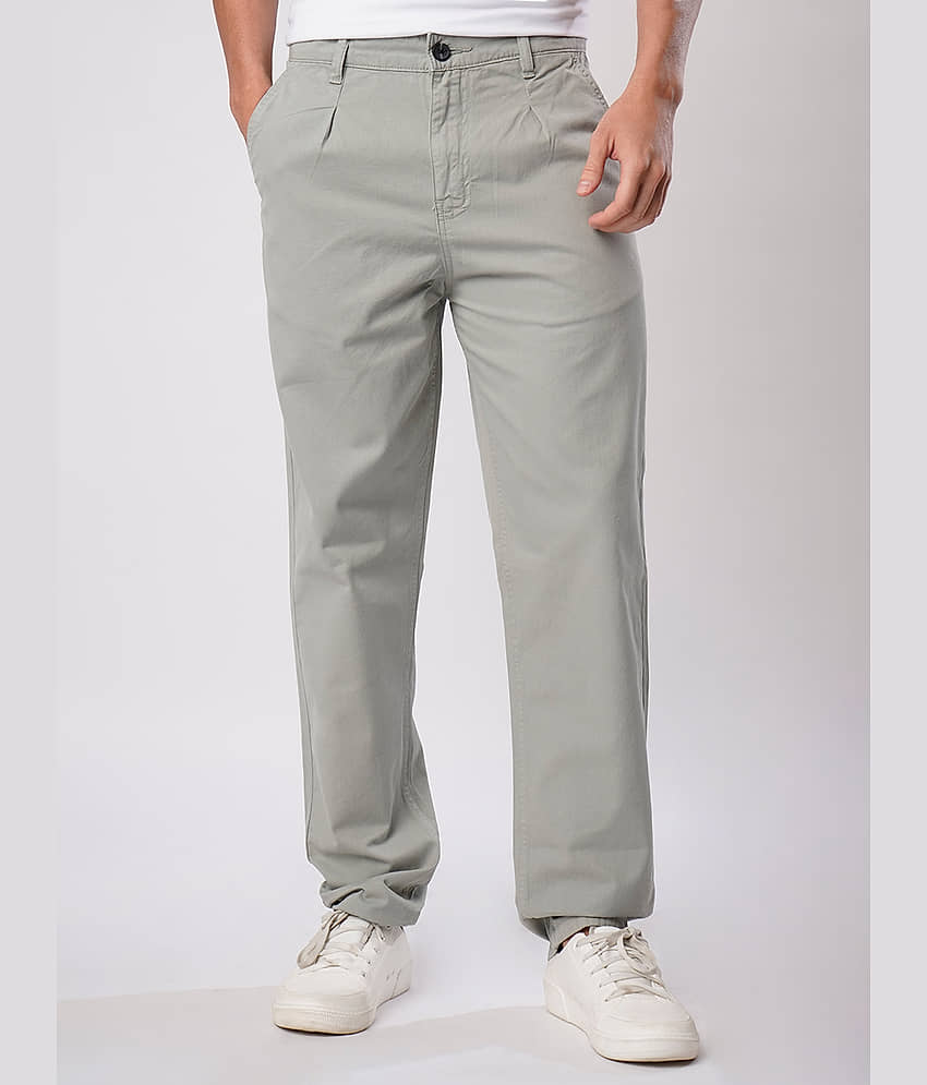 IVOC Regular Pleated Men's Trouser - Grey ( Pack of 1 )