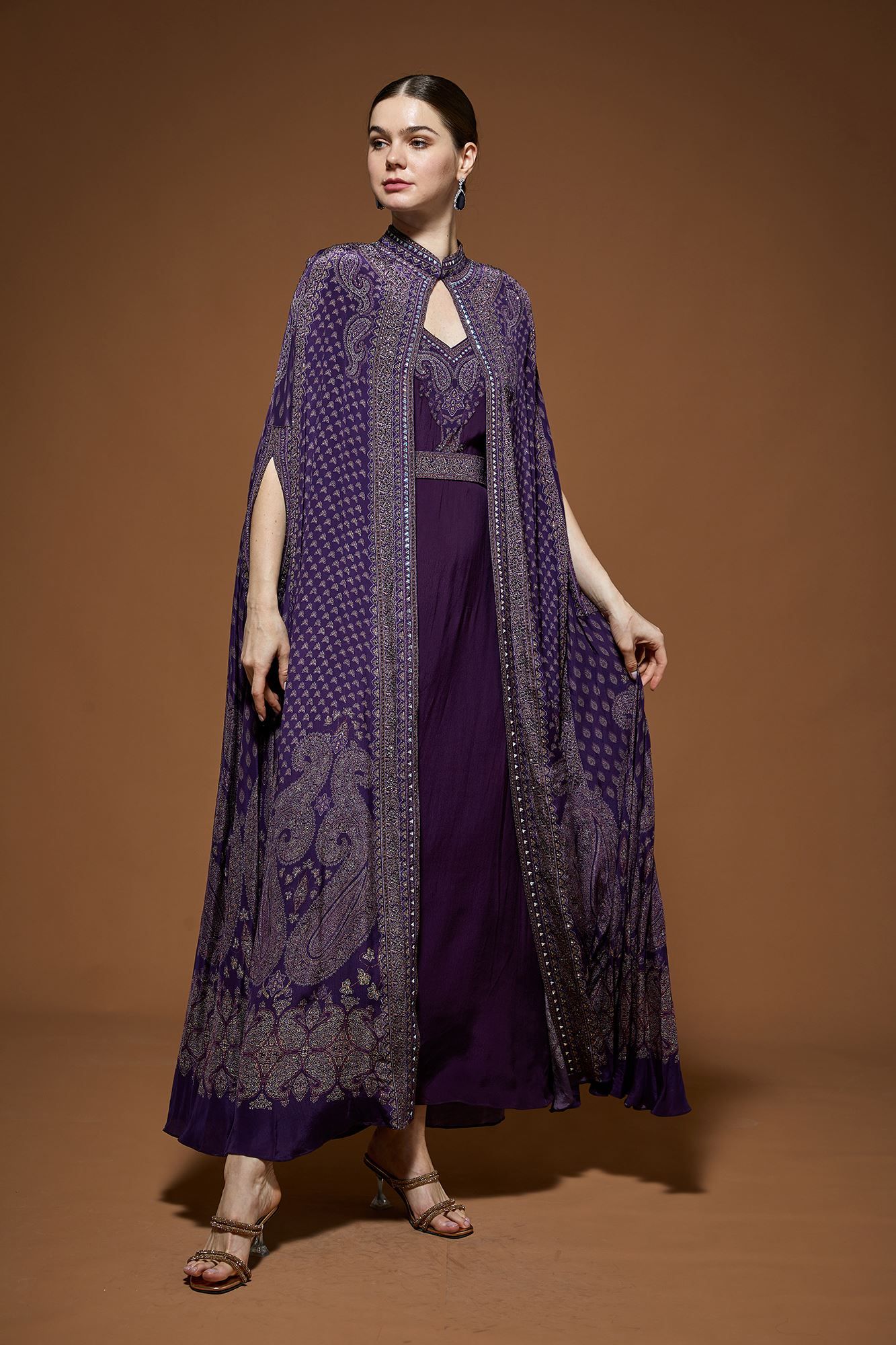 Dark Wine Kaftan-XS