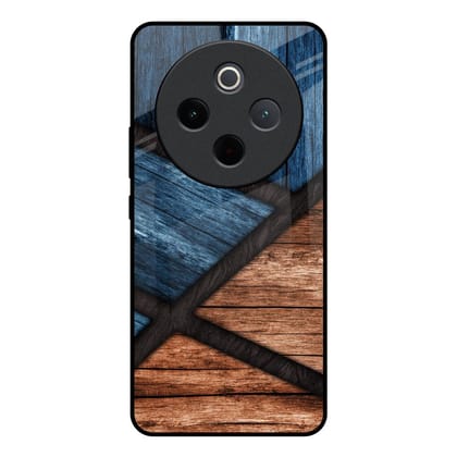 Wooden Tiles Glass Case for Vivo T4 5G