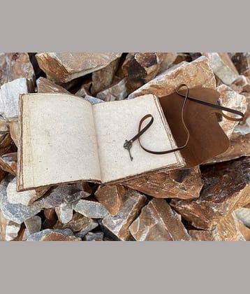 Finished Leather Journal With & Antique Paper A5 Diary Unruled 200 Pages (Brown)