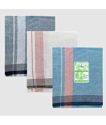 Feather Green - Multicolor Cotton Men's Lungi ( Pack of 3 )