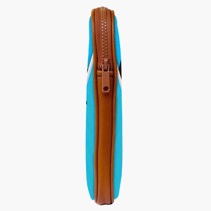 "Stipe Shade Blue and Black" Laptop Sleeves: Bold Modern Design for Every Size-15" / Brown