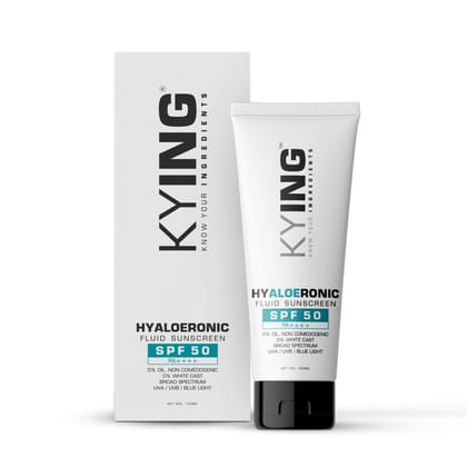 KYING Hyaloeronic Fluid Sunscreen SPF50 PA++++, 100ml - Defend and Hydrate