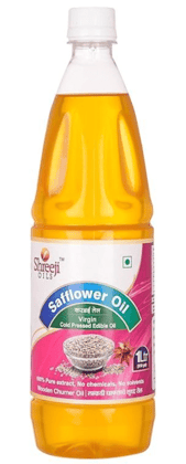 Shreeji Oils Safflower Virgin Cold Pressed Edible Oil, 1 L
