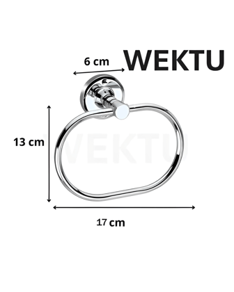 Chrome Towel Ring - Modern Bathroom Accessory (Oval Shape) 2PC
