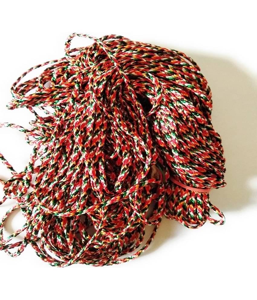 Religious reshmi  Thread Pachranga Dhaga Moltadu Najar Surksha for Boys,Girls 60 Meters