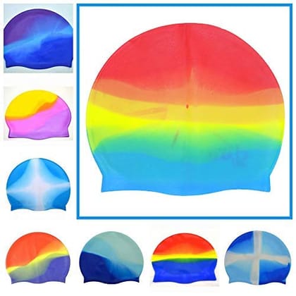 Nawani Swimming Waterproof Silicon Cap for Men and Women Pack of 1