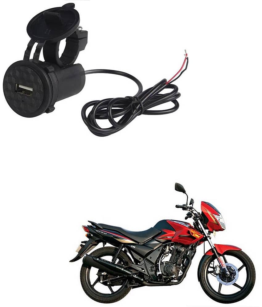 Mahindra Flame Black USB  Bike Charger