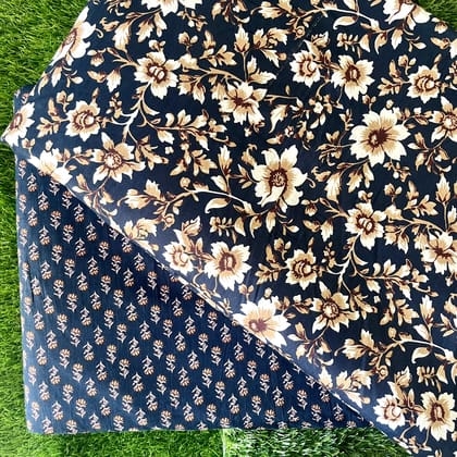 Pure cotton top and bottom set (2.5 mtr top, 2.5 mtr bottom)-As shown in picture / 2.5 mtr each / Pure cotton