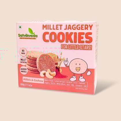 Satvikveda Mix Millets Cashew Cookies 200g