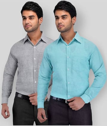DESHBANDHU DBK - Multicolor Cotton Regular Fit Men's Formal Shirt (Pack of 2)