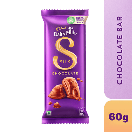 Cadbury Dairy Milk Silk Dairy Milk Silk Chocolate Bar, 60 G