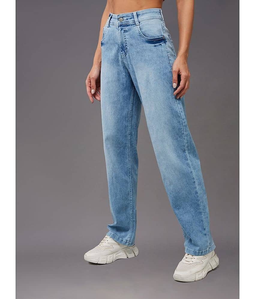 Miss Chase - Light Blue Denim Wide Leg Women's Jeans ( Pack of 1 )