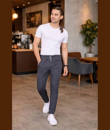 Kashvi Grey Lycra Men's Trackpants ( Pack of 1 )