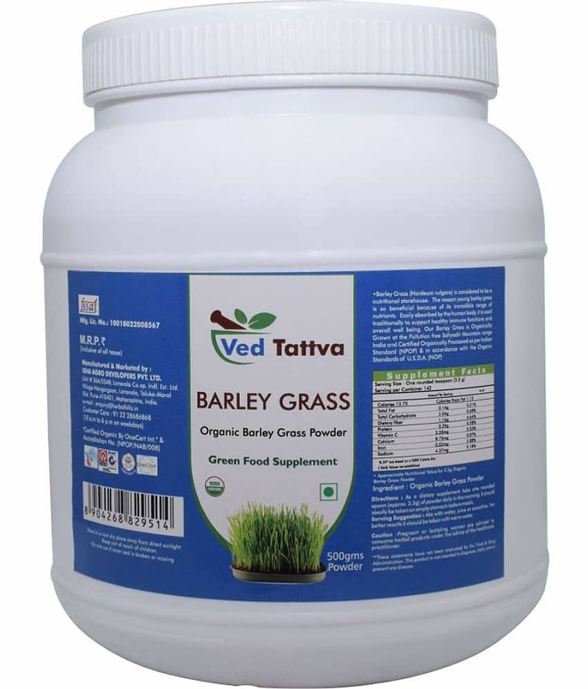 Ved Tattva Barley Grass Powder 500 Gm Pack of 1