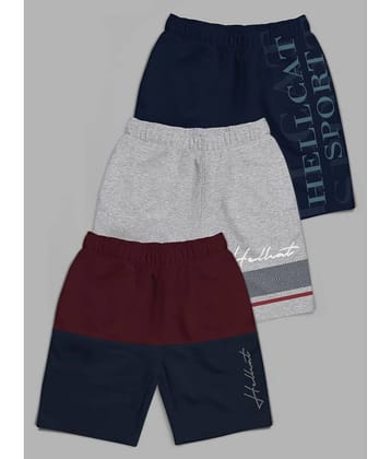 HELLCAT Pack of 3 Girls Cotton Blend Hot Pants ( Multicolor )
