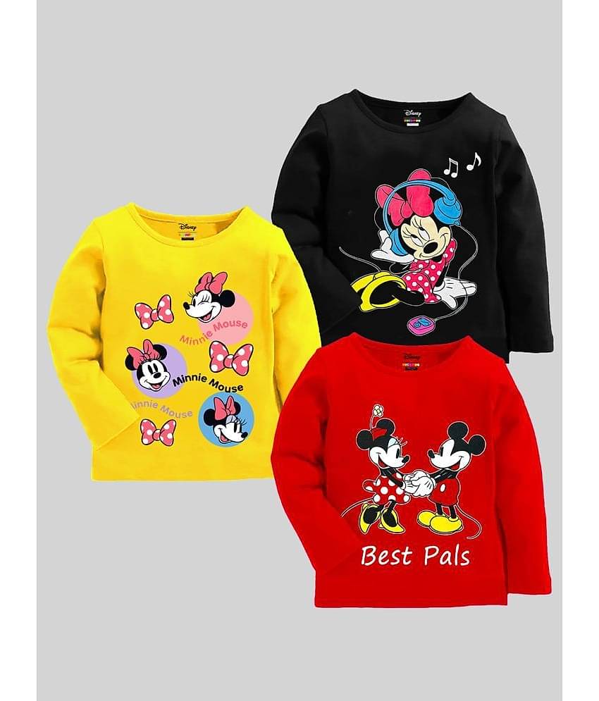 Kuchipoo Pack of 3 Girls Cotton Blend T-Shirt ( Multicolor1 )