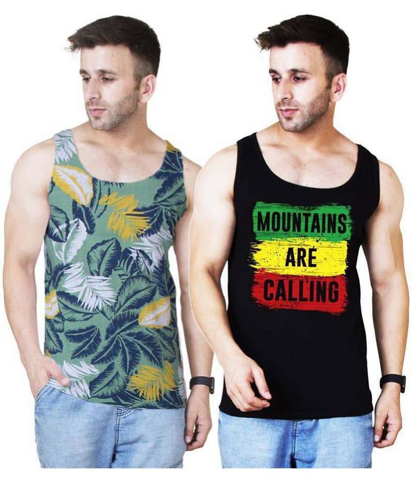 Veirdo Pack of 2 Cotton Regular Fit Men's T-Shirt ( Multicolor )